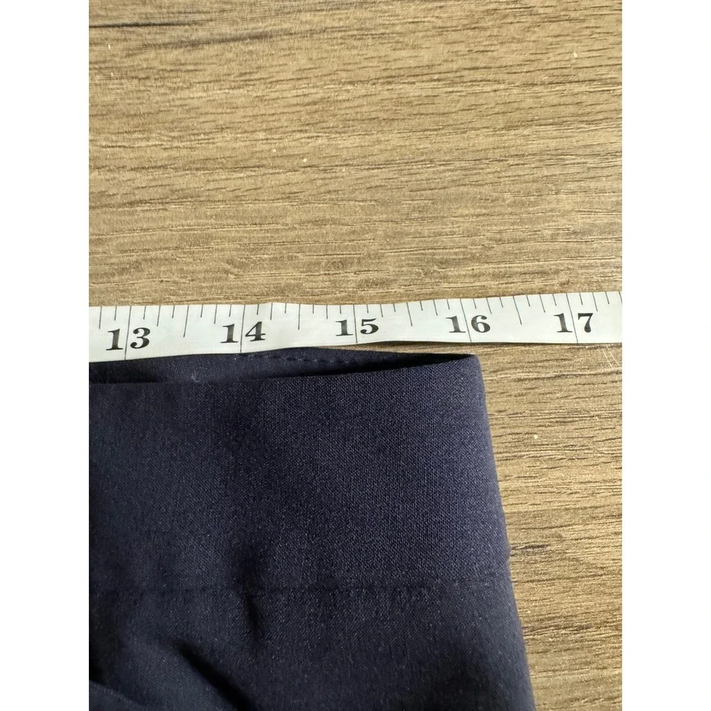 Lafayette 148 New York Irving Navy Virgin Wool Slim Straight Leg Pants Size 6 - Picture 6 of 10